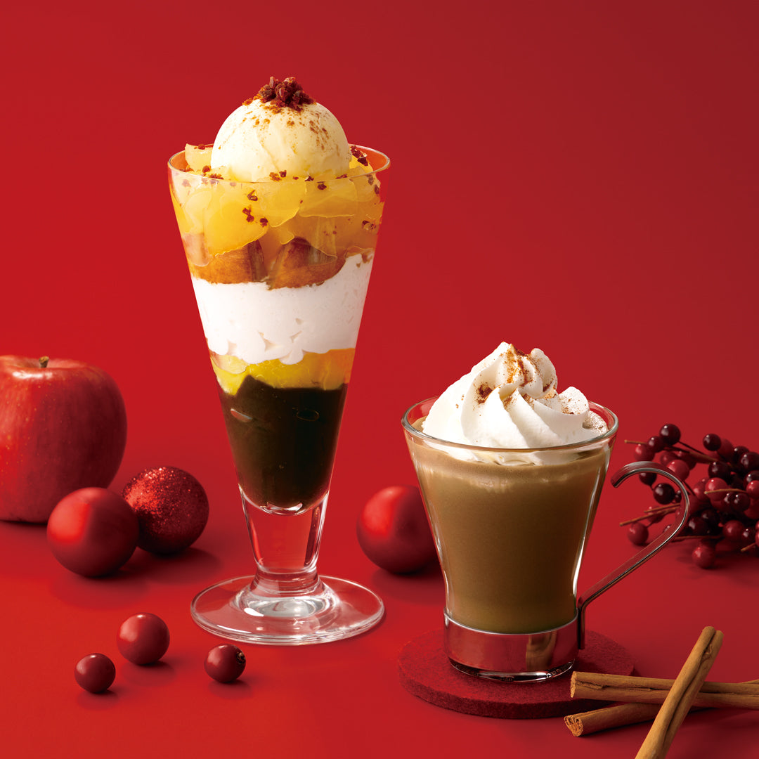 期間限定】クリスマスを彩るアップルパイパフェと、シナモン香る