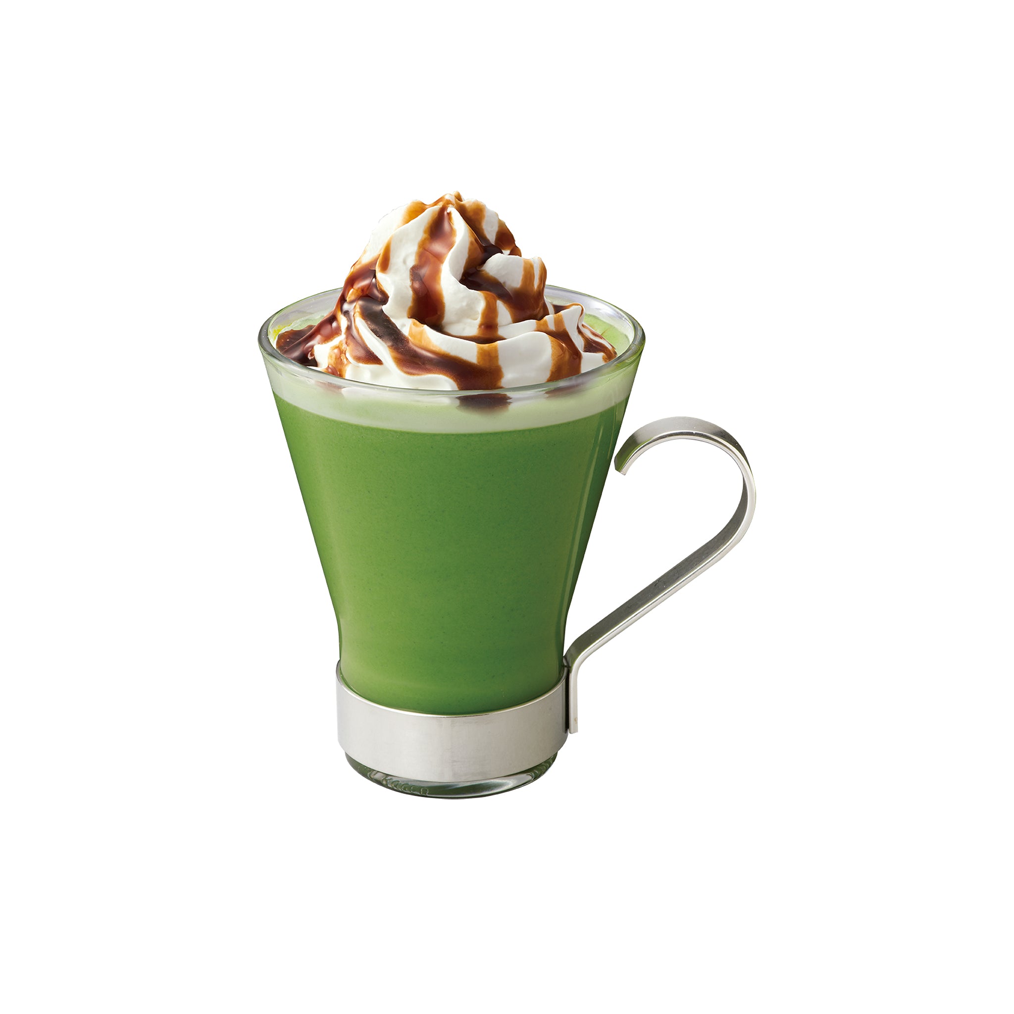 抹茶黒蜜ラテ<br><small>(HOT/ICED)<br>Matcha Latte w/Brown sugar syrup and Whipped cream</small>