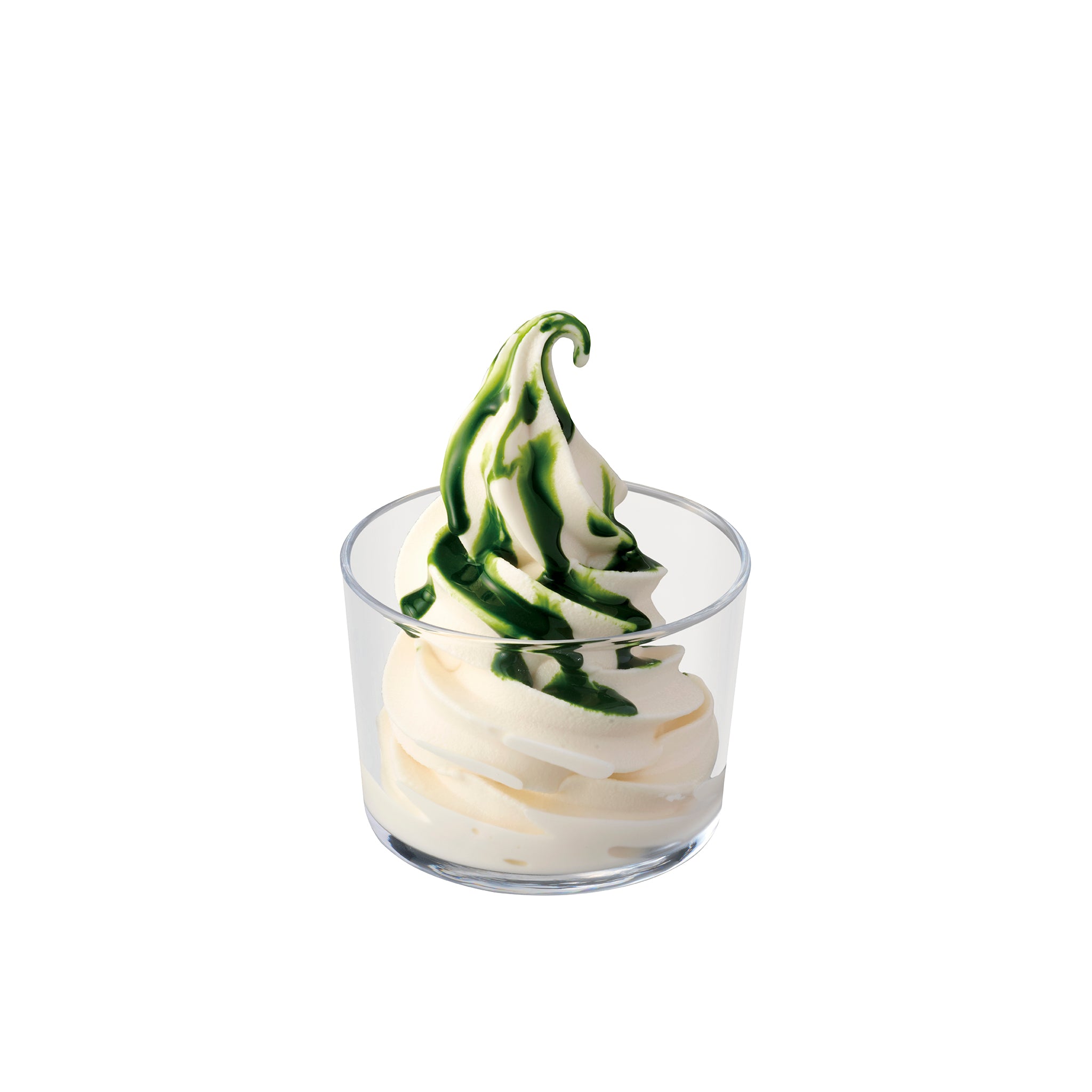 抹茶 <br><small>Milk soft serve w/Matcha sauce</small>