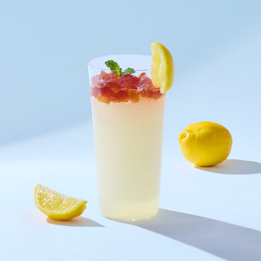 フローズンジンジャーレモネード with 紅茶ゼリー<br><small>Frozen Ginger Lemonade w/ Black tea Jelly</small>