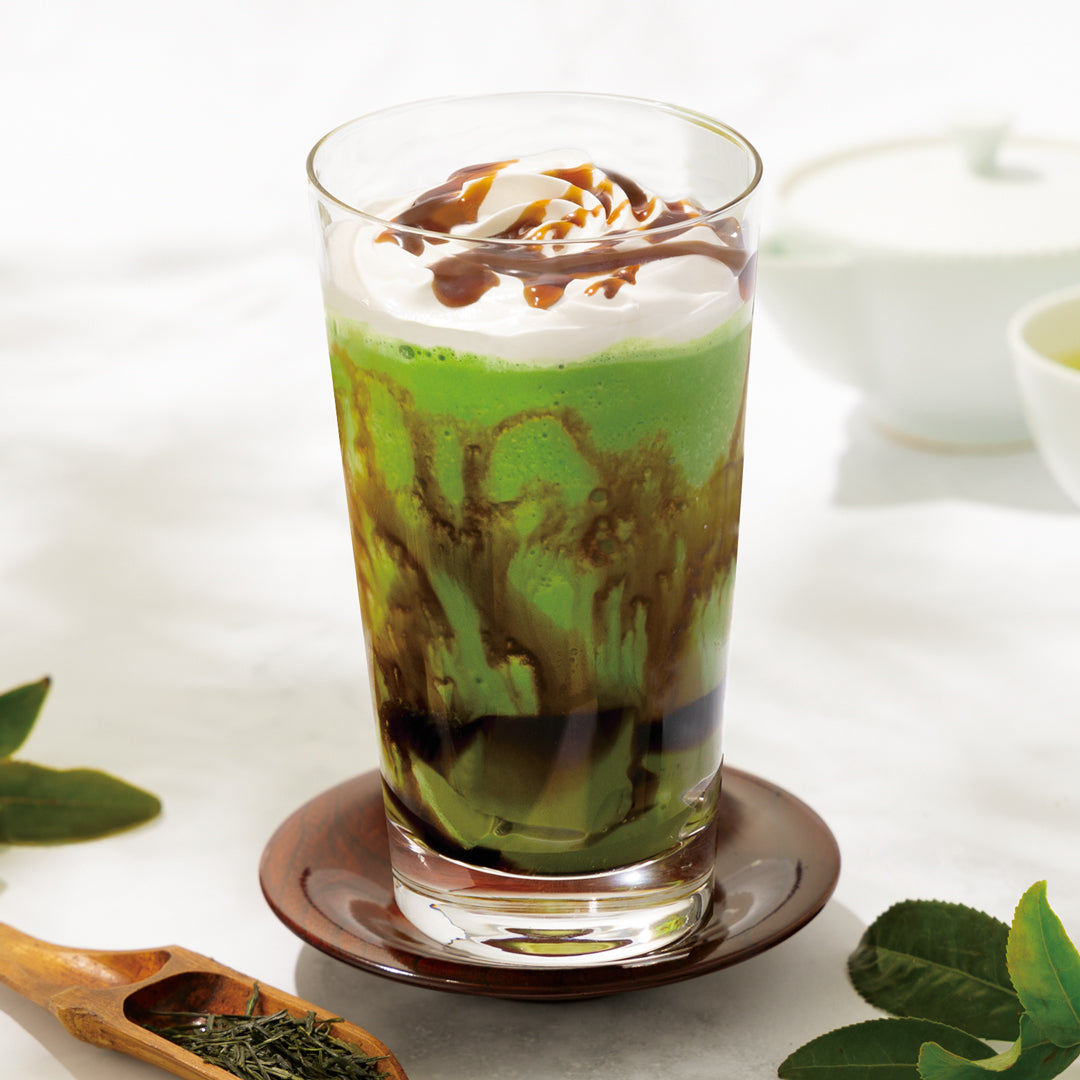 玉露ゼリー黒蜜フローズン　<br><small>High-quality green tea frappe w/High-quality green tea jelly and Brown sugar syrup</small>