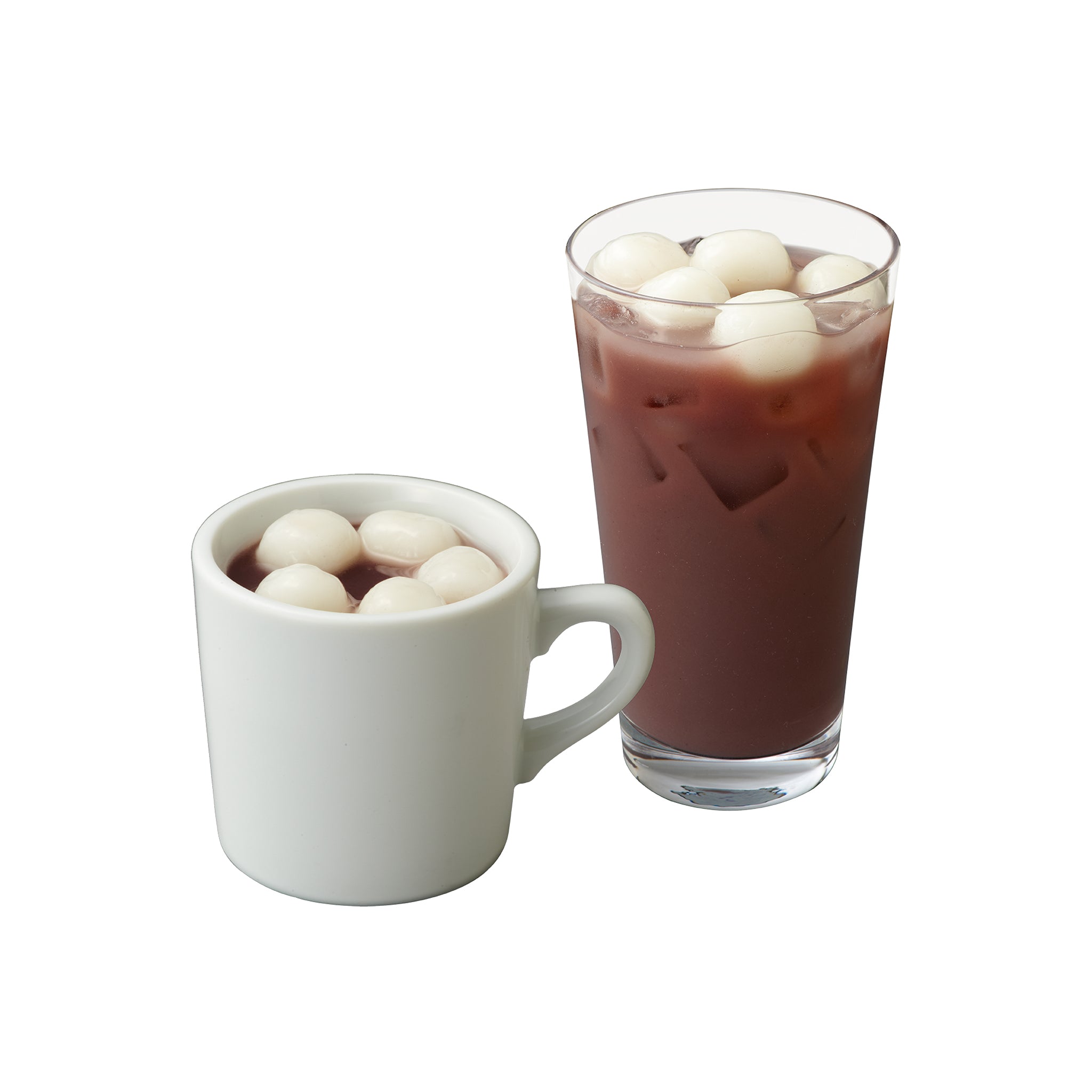 白玉しるこ<br><small>(HOT/ICED) <br>Sweet red bean soup w/Shiratama mochi</small>