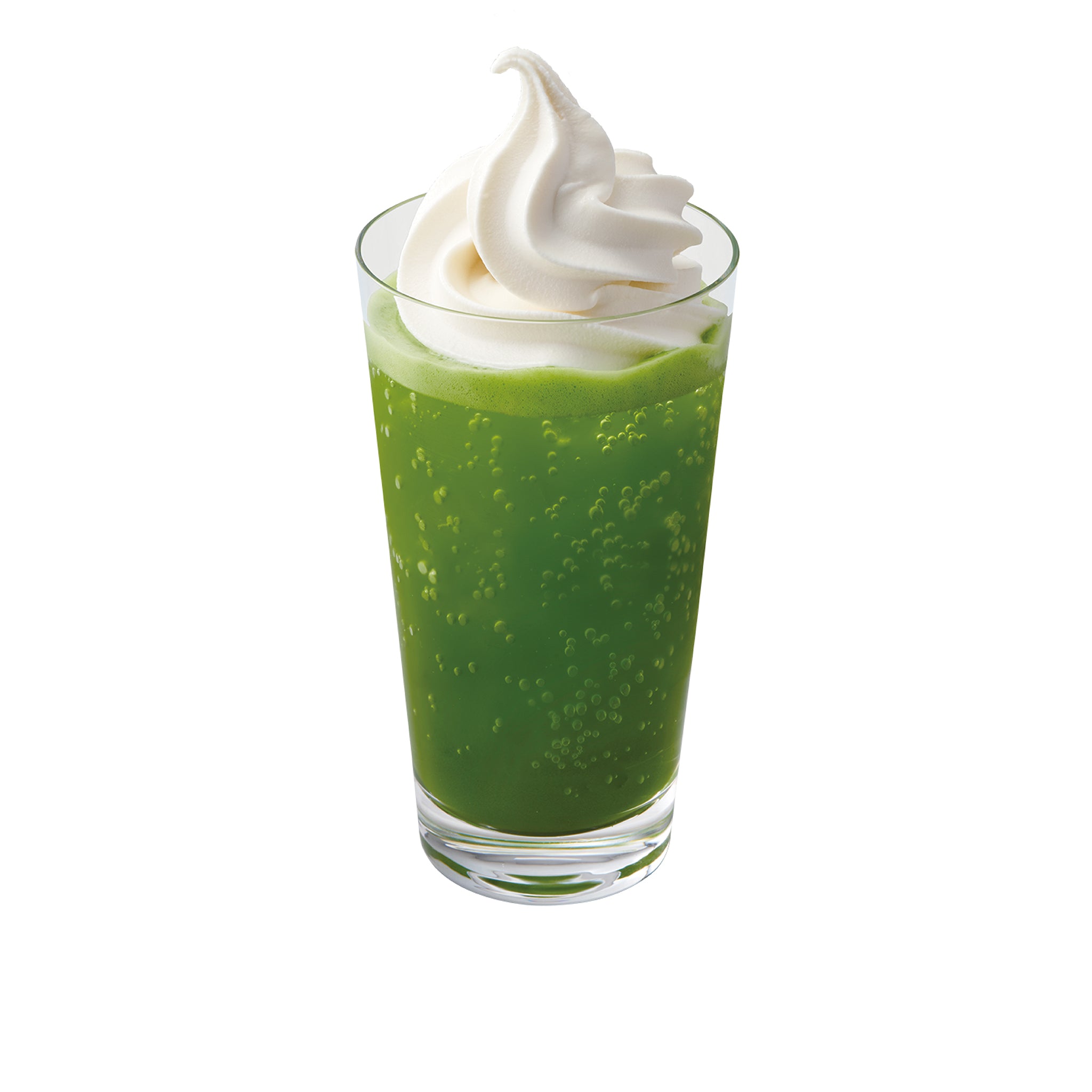 抹茶グリーンティーソフトクリームソーダ<br><small>（ICED）　<br>Matcha soda w/Milk soft serve</small>