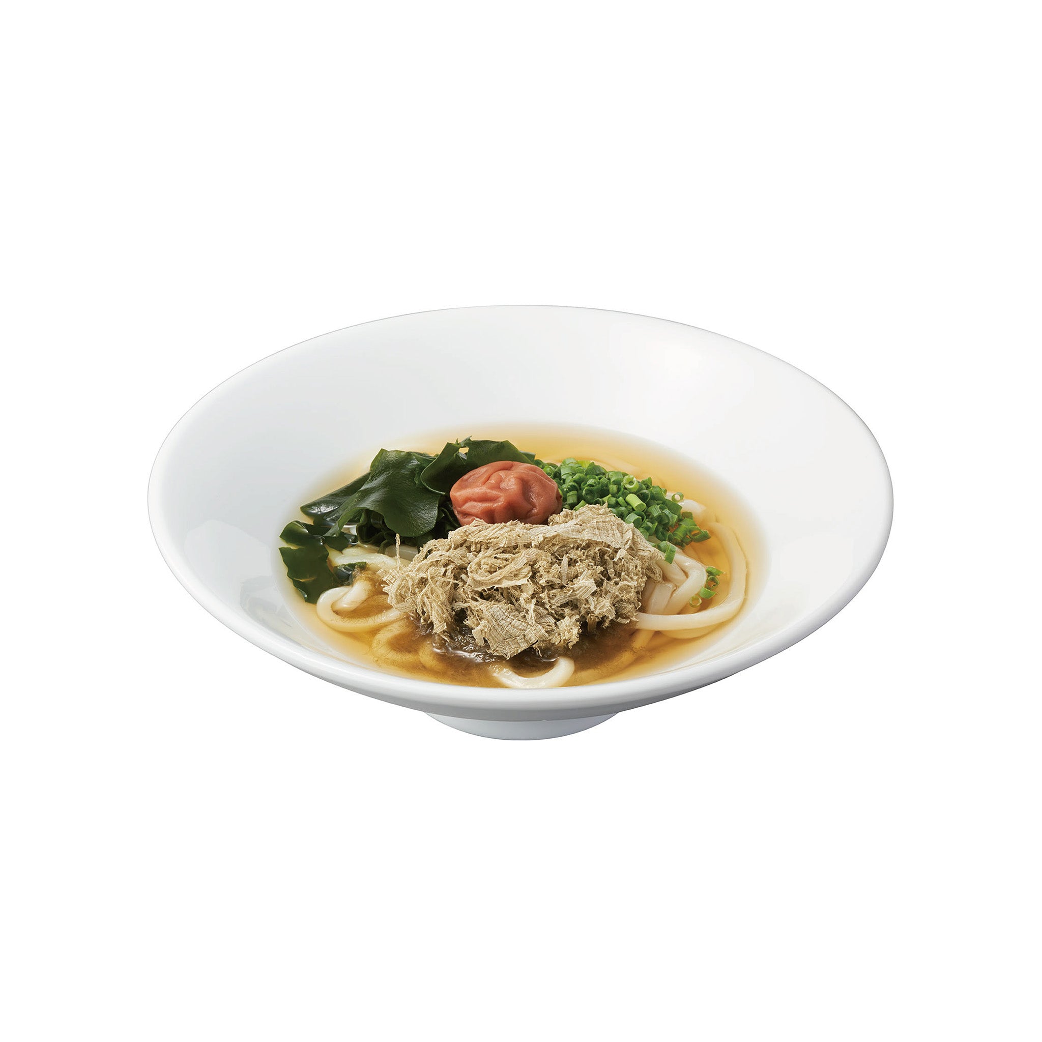 梅とろろ昆布と生わかめうどん<br><small>(HOT/COLD)<br>Pickled plum, Shredded kelp w/Raw wakame</small>