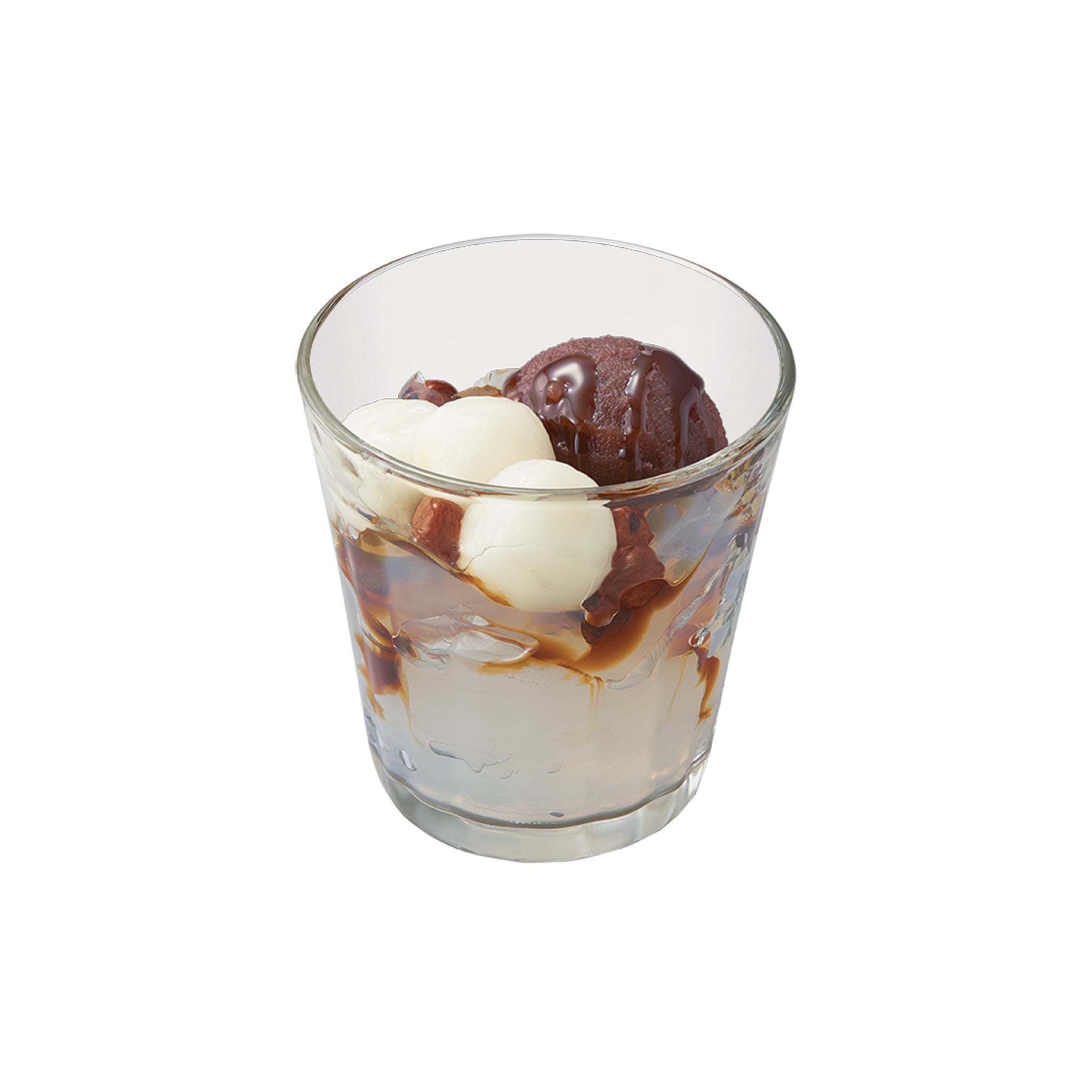 あんみつ <br><small>Japanese agar w/Shiratama mochi, Red bean paste and Brown sugar syrup included in Lunch Set</small>