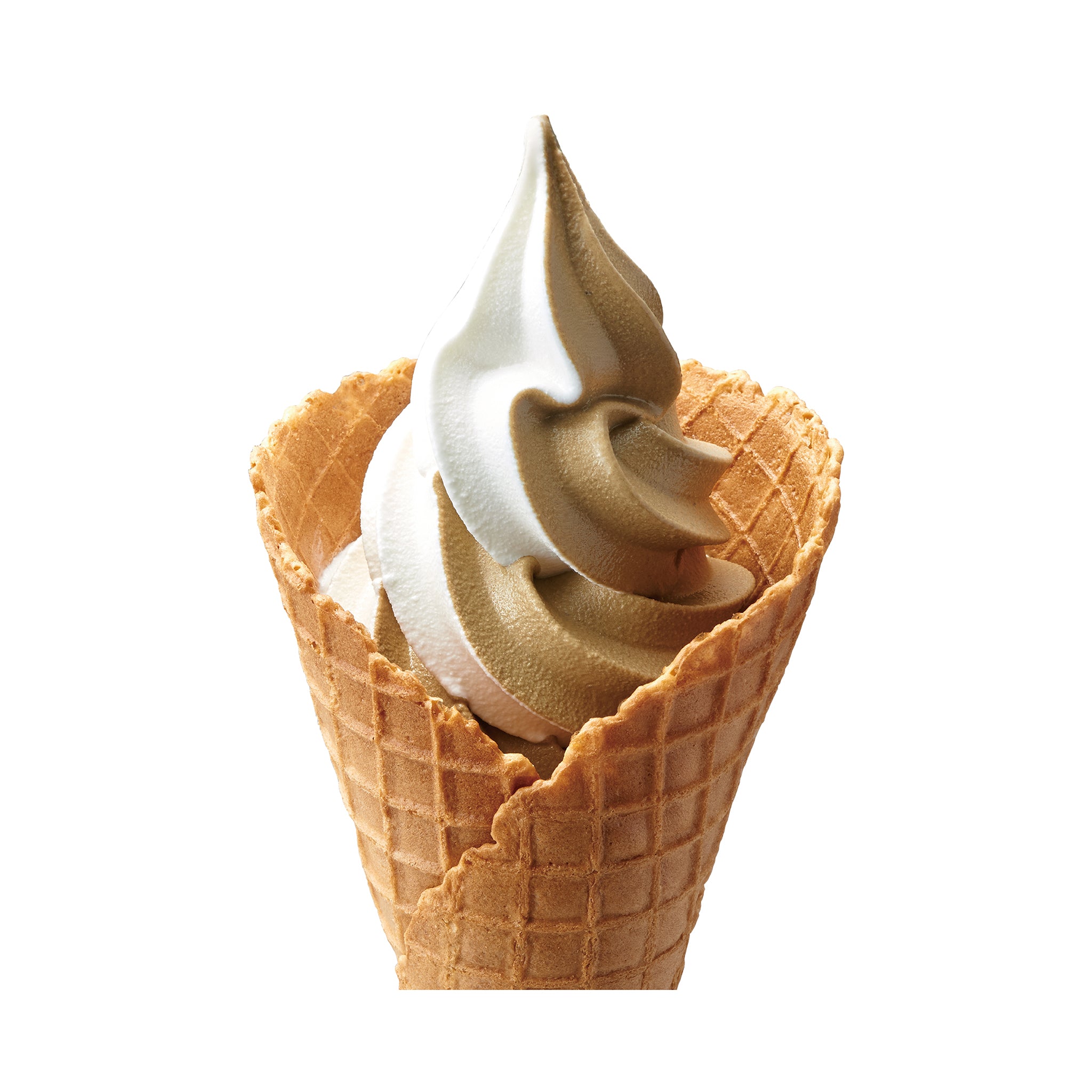 ほうじ茶ミックス <small><br>Hojicha and milk swirl soft serve</small>