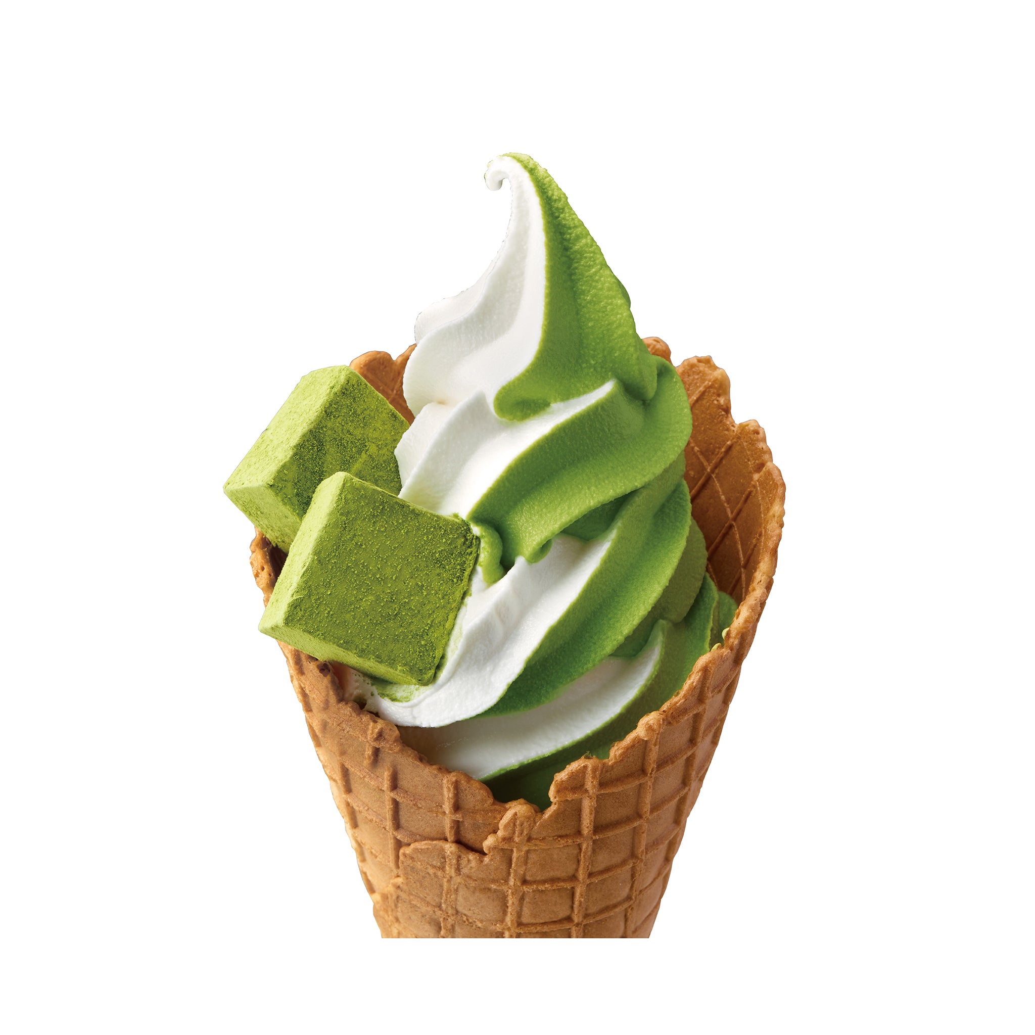 抹茶生チョコミックス <small><br>Matcha and milk swirl soft serve w/Matcha