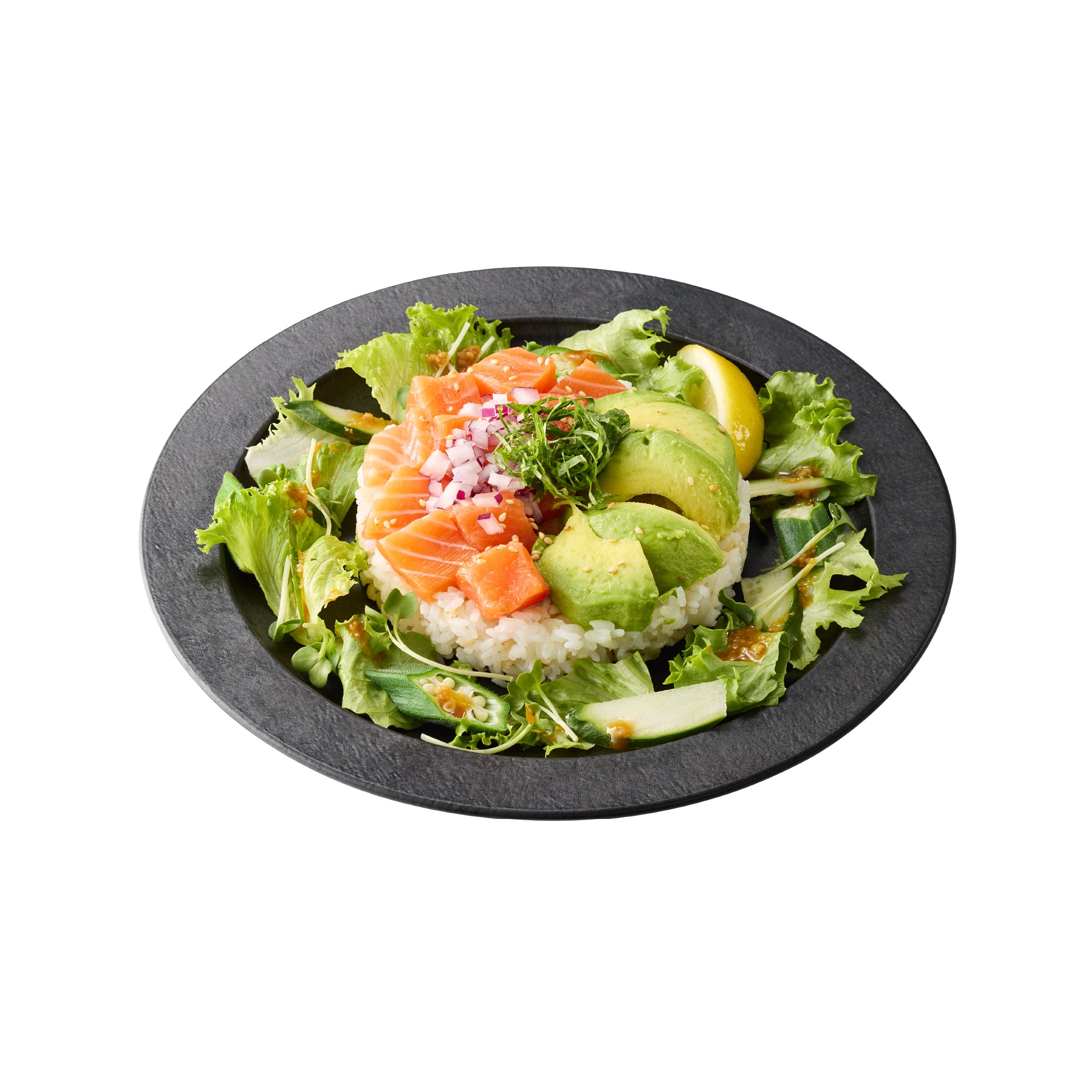 安曇野産サーモンアボカドプレート<br><small>Azumino salmon and avocado plate</small>