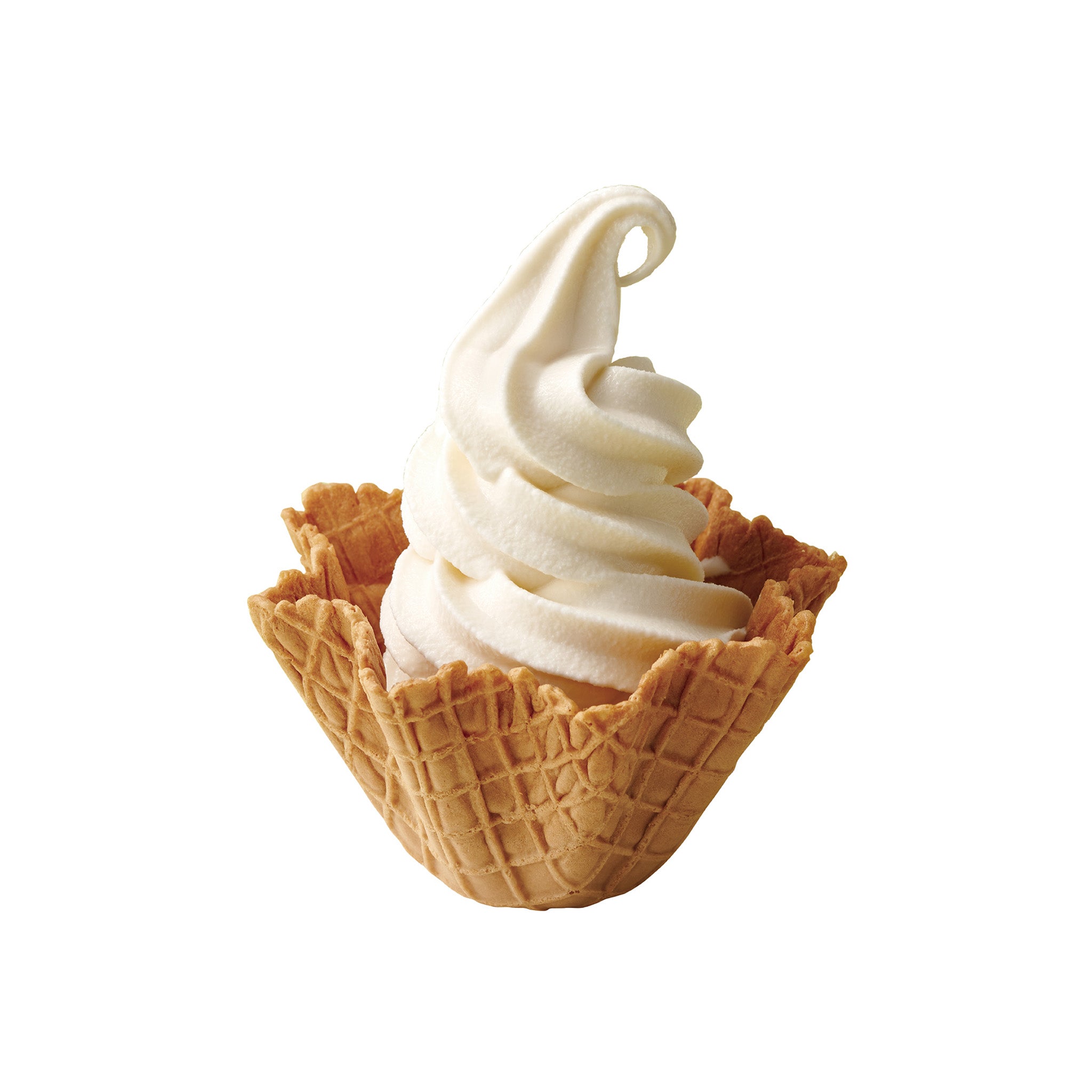 ミルクソフトワッフル　<small><br>Milk soft serve Waffle cone</small>