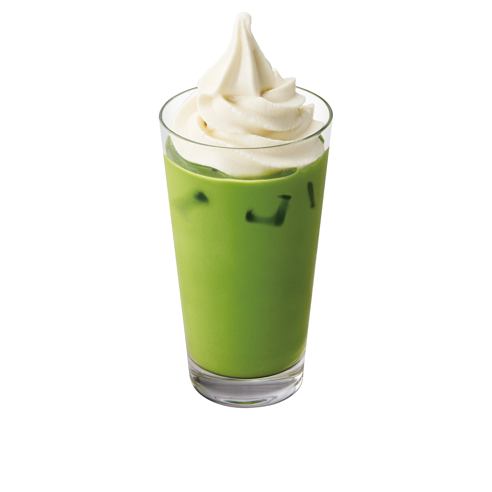 玄米抹茶ソフトクリームラテ　<br><small>（ICED）<br>Genmai Matcha Latte w/Milk soft serve</small>