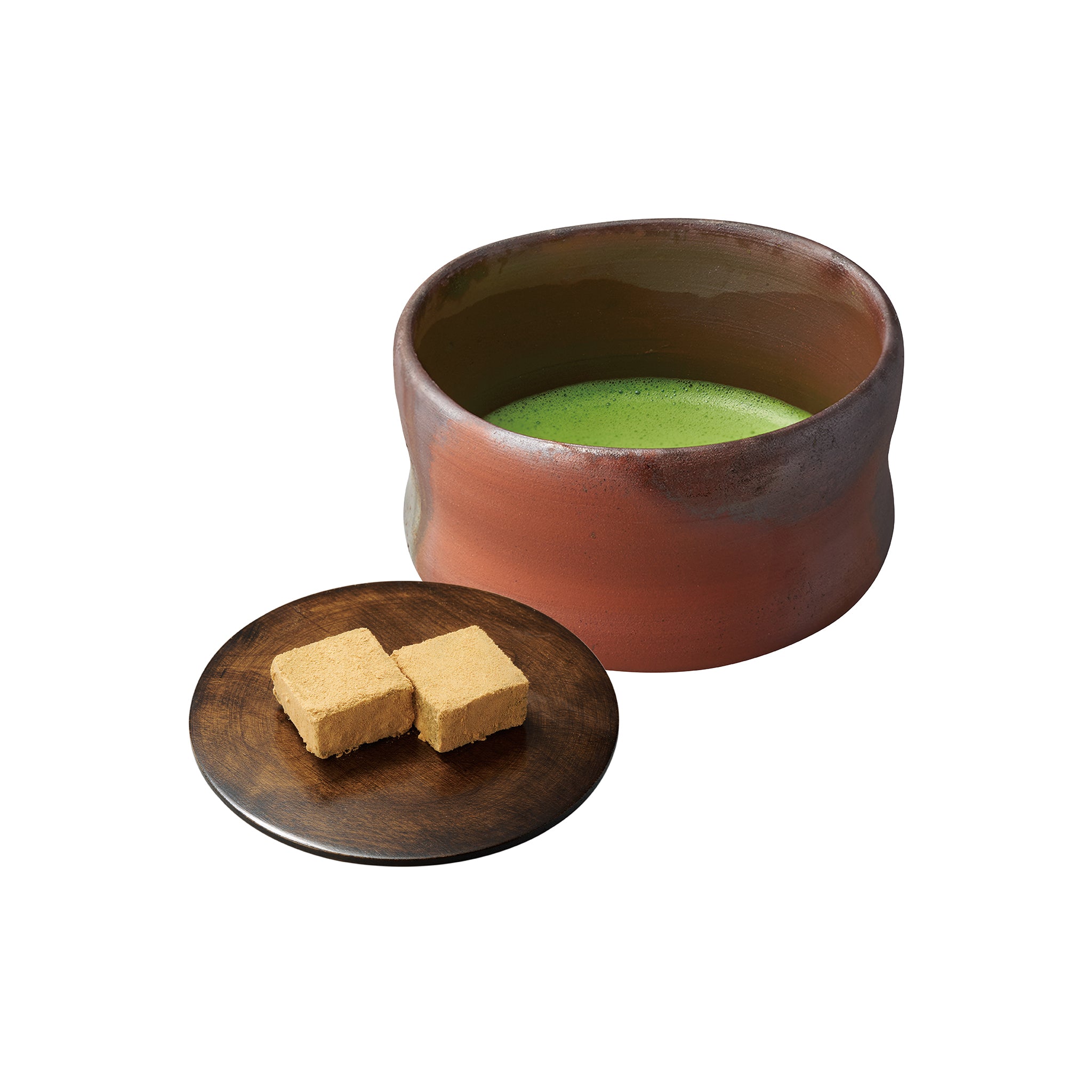 抹茶<small>（きな粉生チョコレート付）<br>（HOT）　<br>Traditional hand-whisked Matcha（w/Soy bean powder 