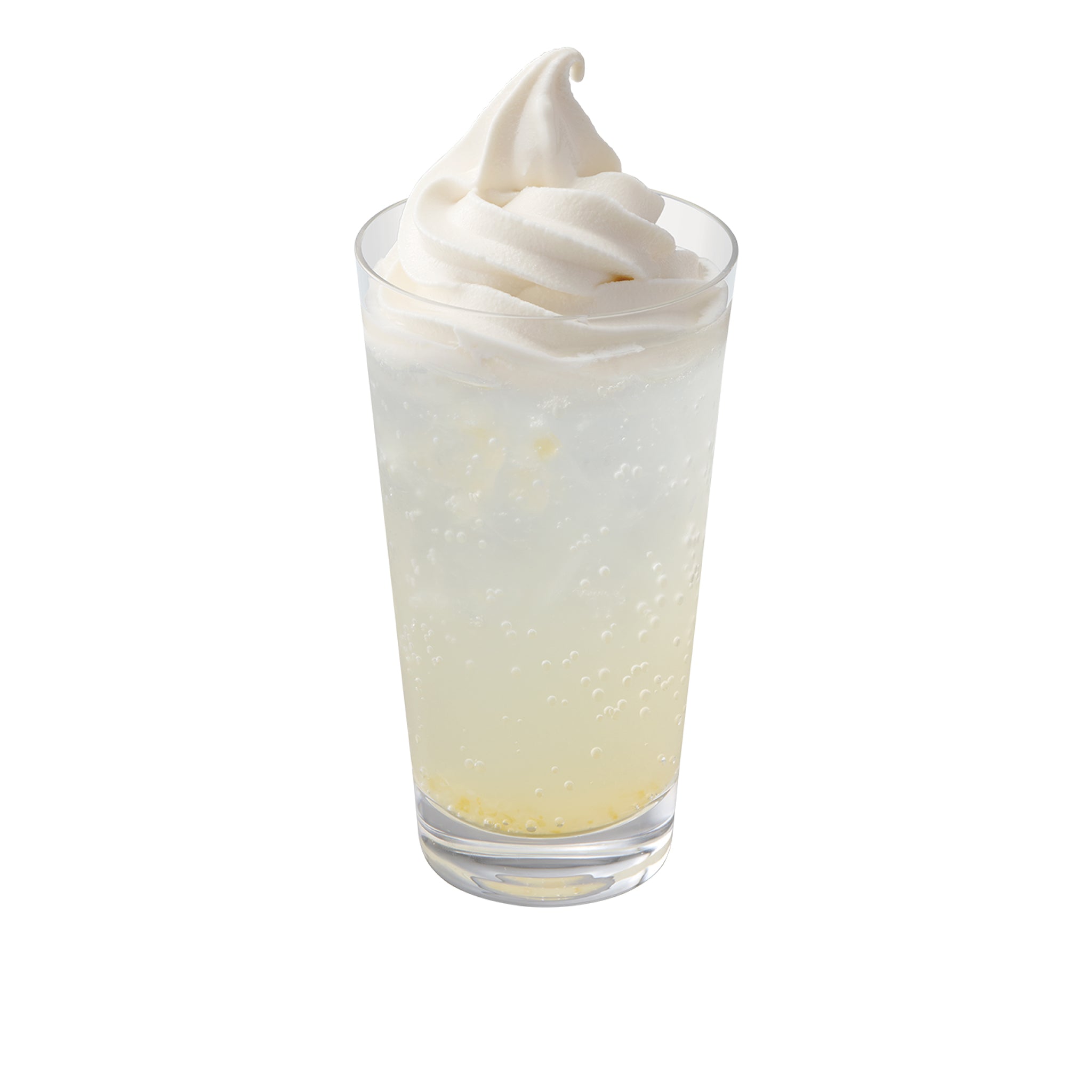 粒入りレモンソフトクリームソーダ<br><small>（ICED）　<br>Lemon soda w/Milk soft serve</small>