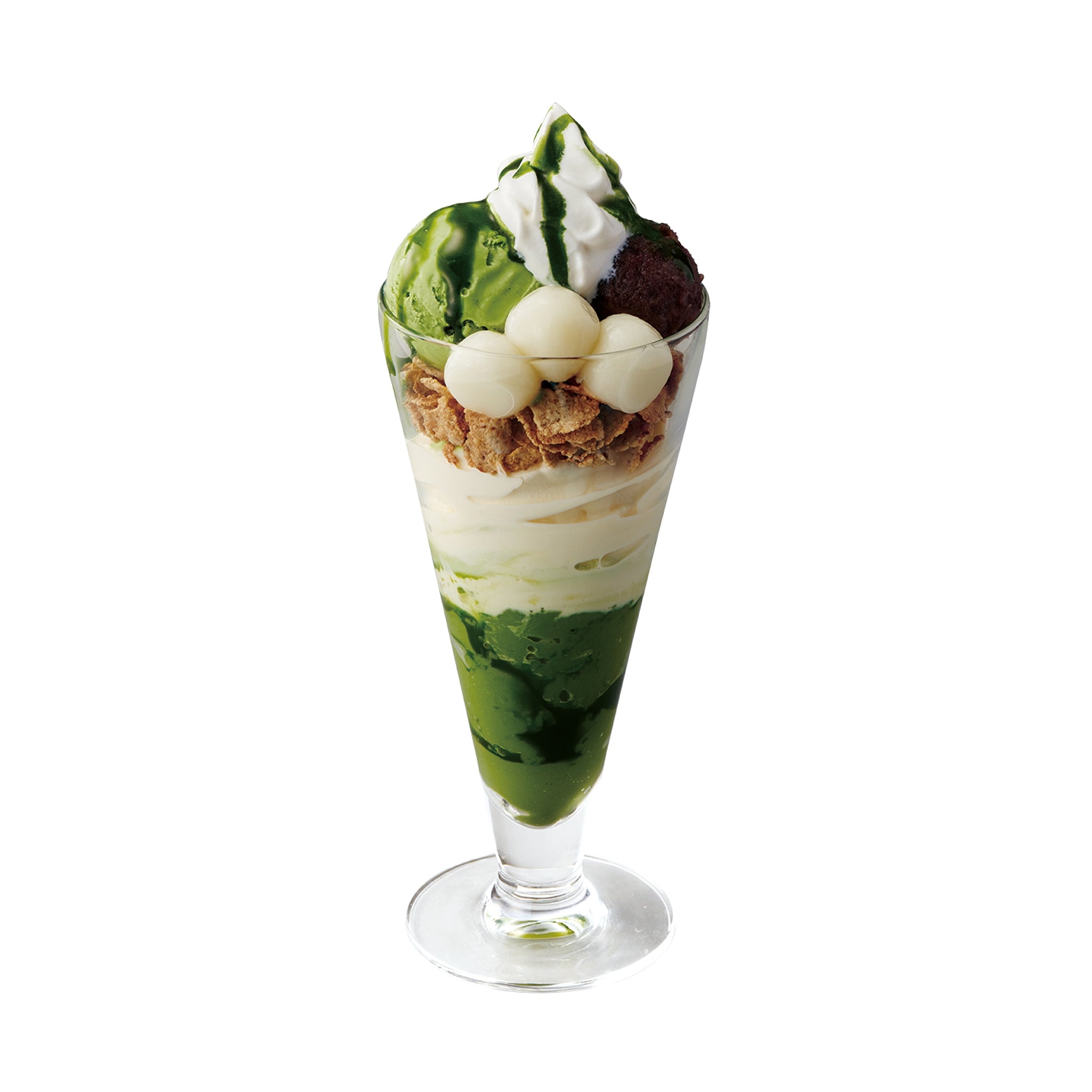 抹茶白玉パフェ　<br><small>Matcha Shiratama mochi Parfait</small>